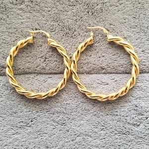 14kt Gold Filled Twisted Hoop Earrings